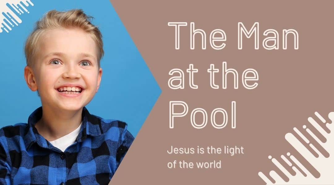 Young boy wearing a black and blue flannel shirt smiling. The man at the pool.