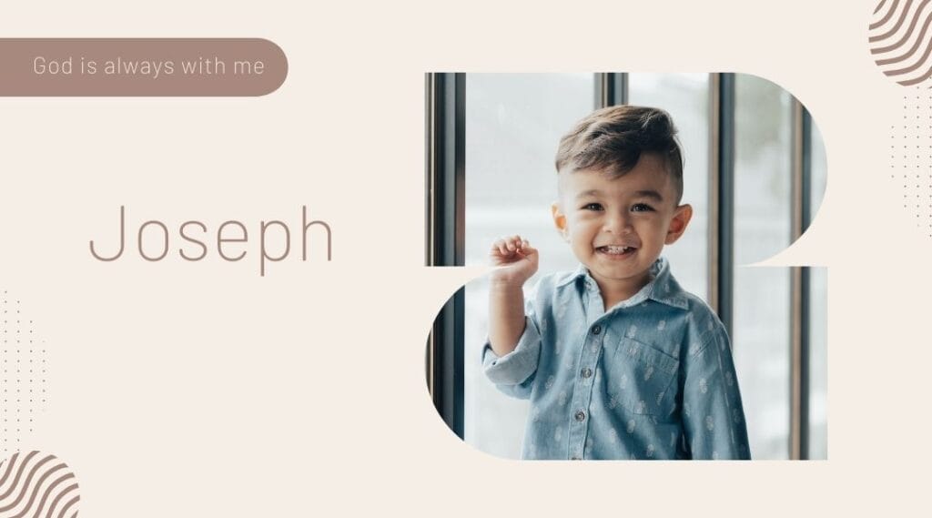 Image of a young two year old happy boy wearing a blue denium shirt. Joseph.