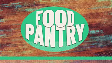 Timber with slight green highlights. Title: Food Pantry