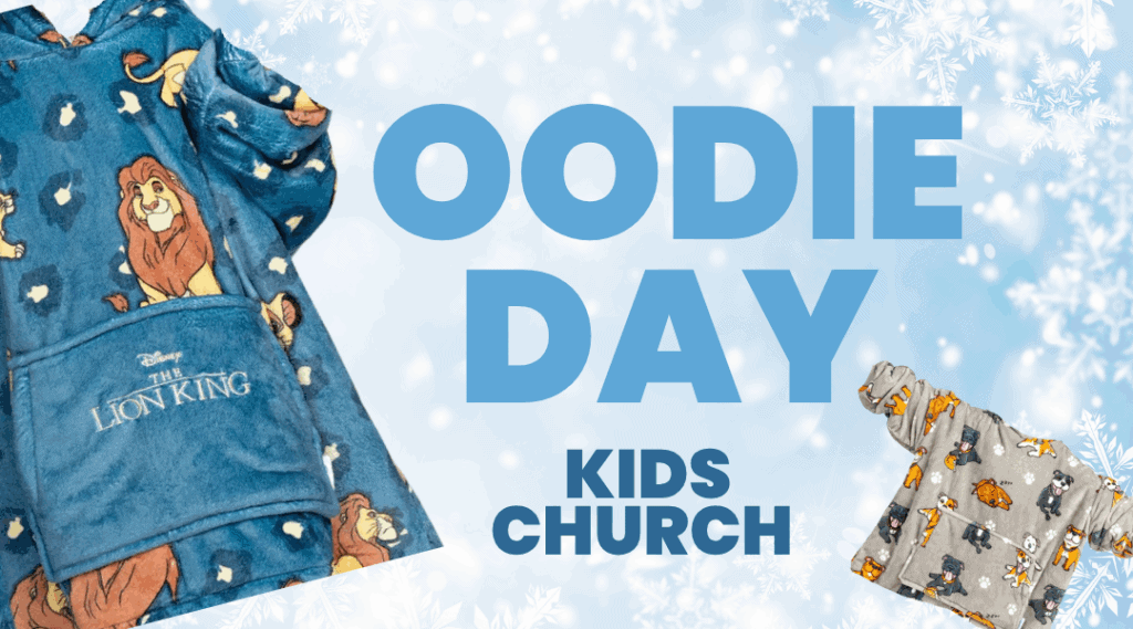 Image of two oodies with Oodie Day telling families to dress their children in an oodie for fun.