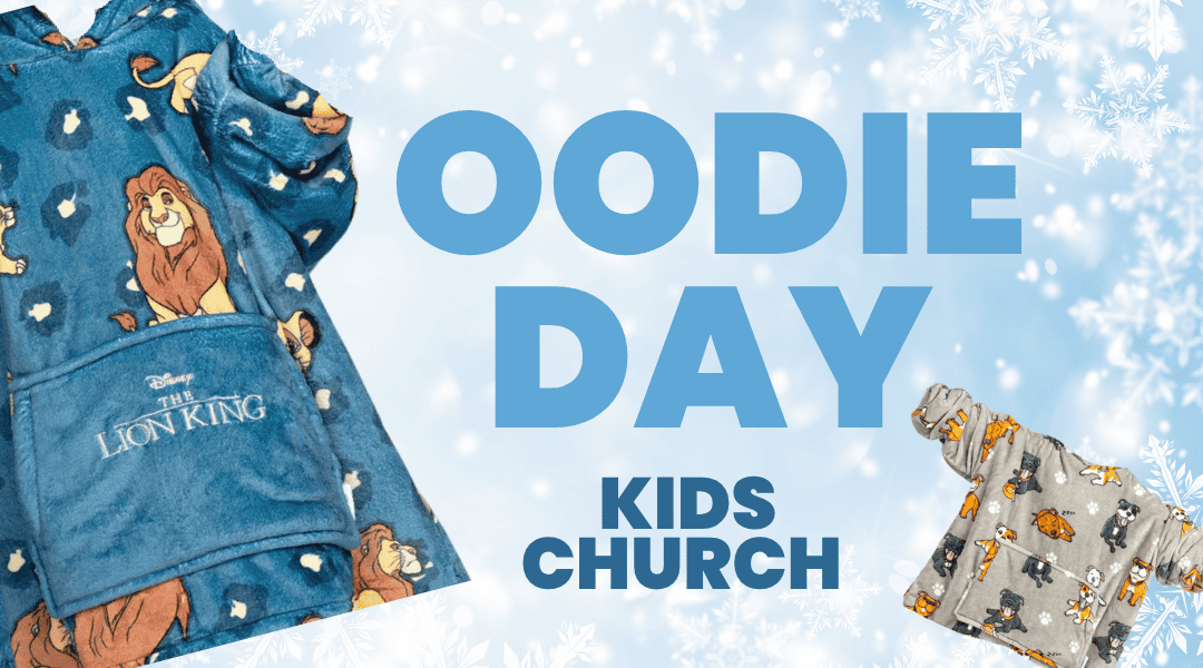 Image of two oodies with Oodie Day telling families to dress their children in an oodie for fun.