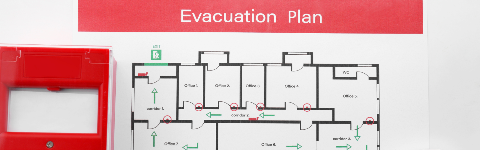 Evacuation drill plan map