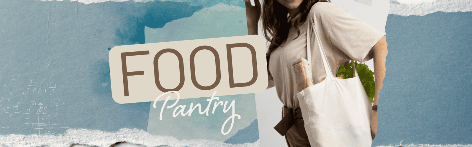 Image of a female client holding a bag full of food