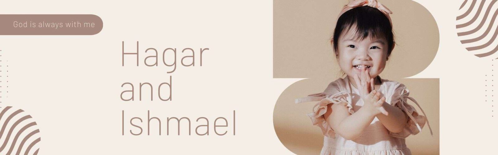 Young asian girl happy wearing a pretty pink dress. Hagar and Ishmael.