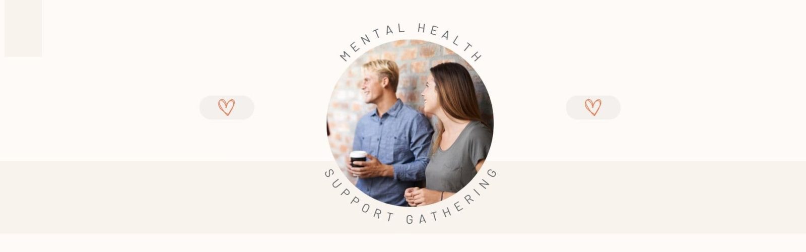 Mental Health Support Gathering. Image of a young adult man and women having a coffee.