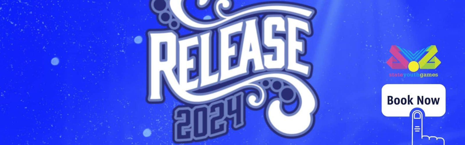 Image of state youth games banner. Book now.