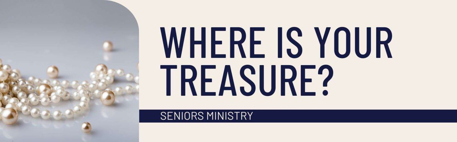 Where is your treasure? A photo of a pearl necklace.