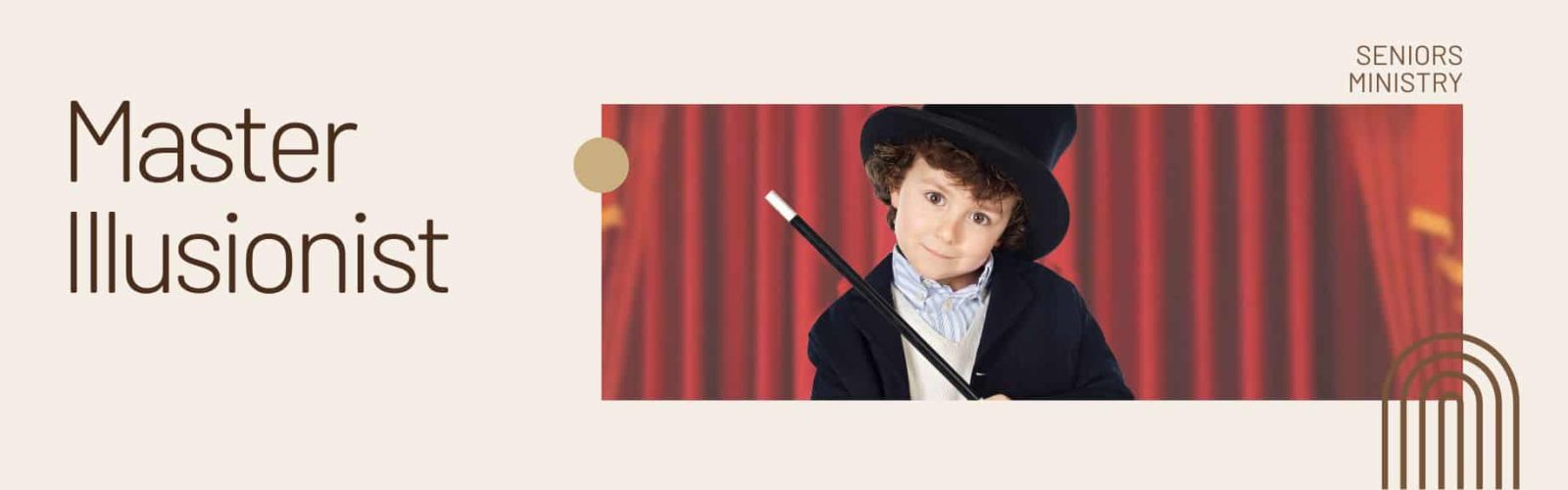 Young boy wearing a top hat looking like a magician