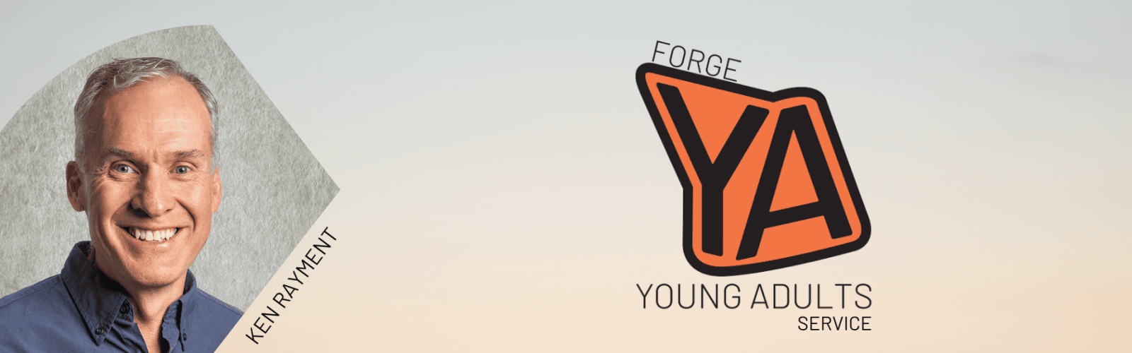 Image of Ken Rayment wearing a blue shirt who is in his sixties for the young adults service